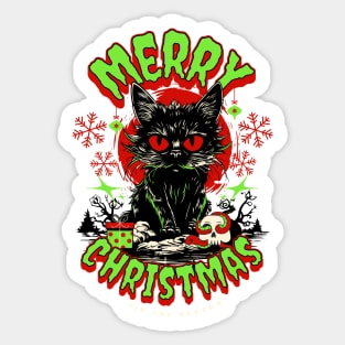 Horror Fan Christmas Greetings Sticker
